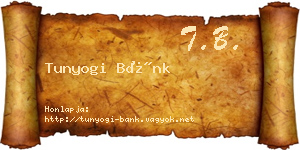 Tunyogi Bánk névjegykártya